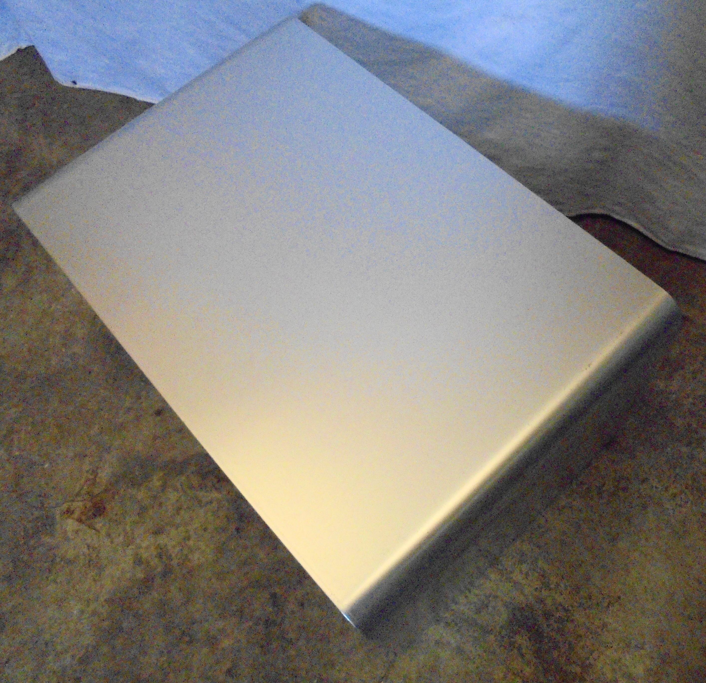 Folded aluminum coffee table, 1970