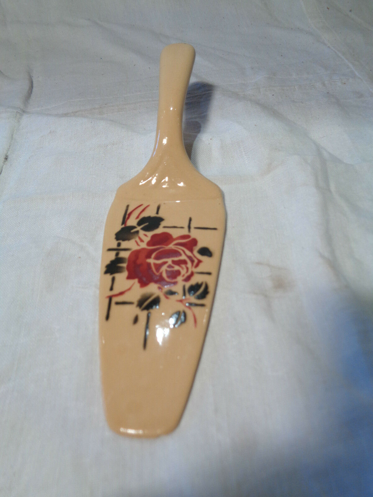 Ceramic pie shovel vintage flower decoration 1960 1970