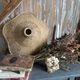 Suspension fleurs en rotin