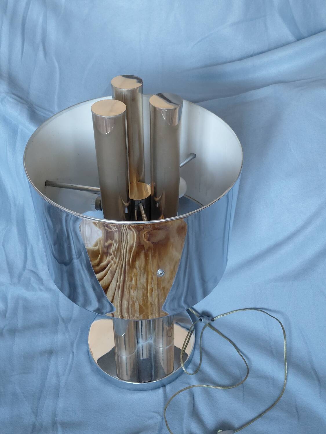 Vintage 1970s metal tubular lamp