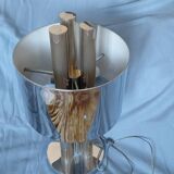 Vintage 1970s metal tubular lamp