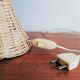 Rotin Lamp / Wicker Bedside Lamp / Mushroom-shaped Lamp / Bamboo / Vintage 1960 / Mid-Century