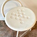 TUBECON tripod folding stool in white metal