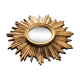Mirror sun or wooden witch, gilded with gold leaf, diameter 41 cm