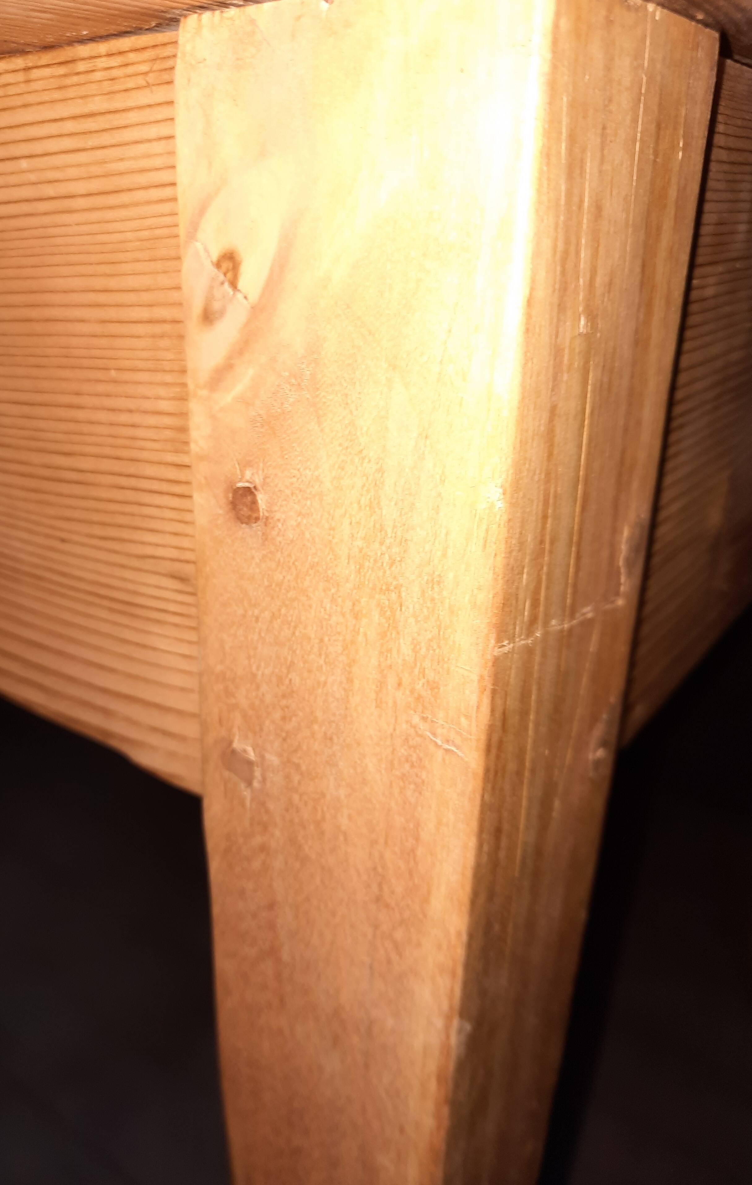 Louis XV style table in natural wood