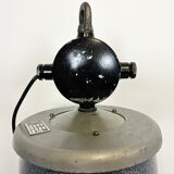 Grey enamel industrial factory lamp from Elektrosvit, 1960s