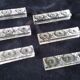 6 rectangular lead crystal knife rests