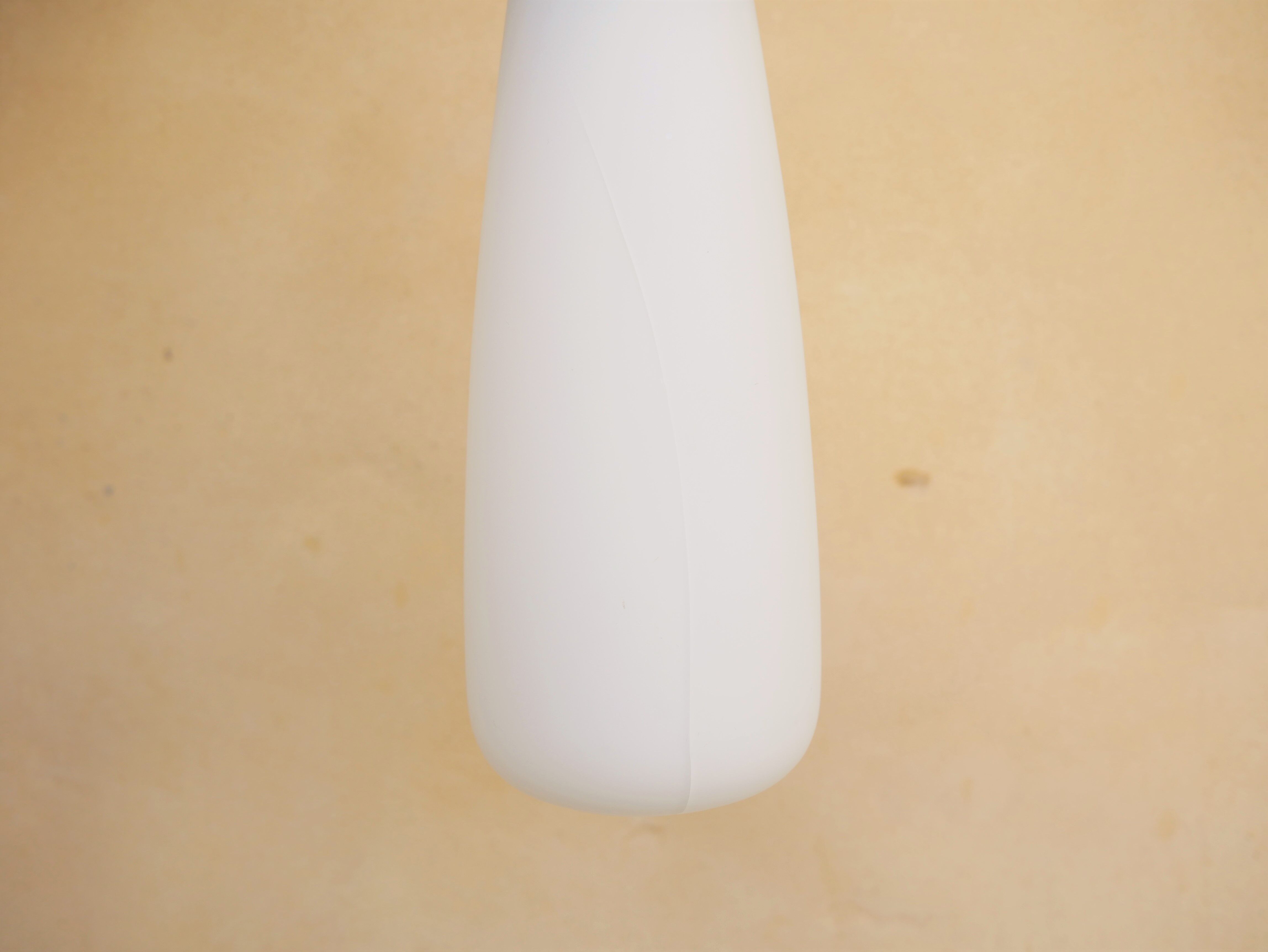 Scandinavian suspension opaline and teak by Uno and 'Sten Kristiansson' for Luxus editions