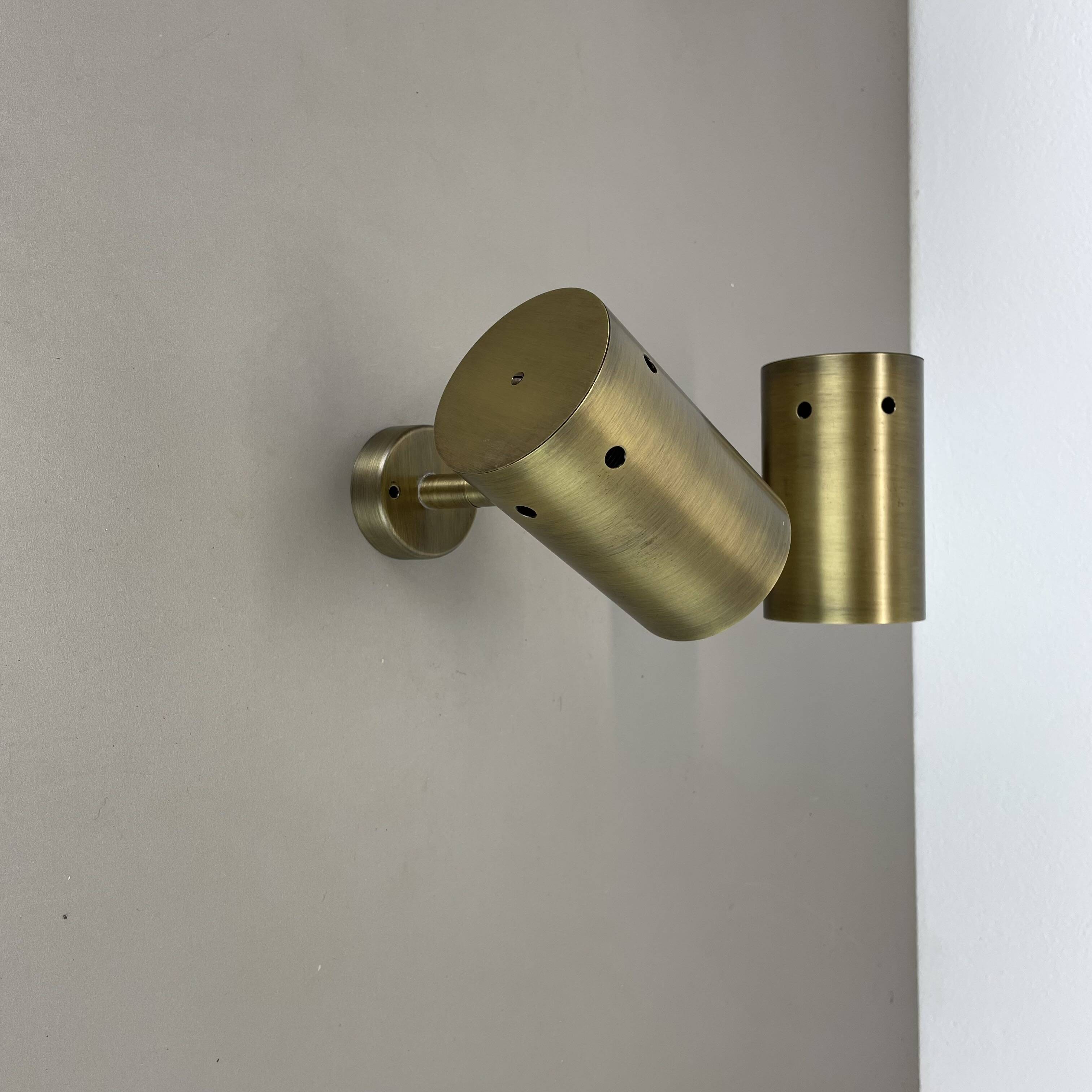 set of 2 minimalist Brass hole pattern "downlight" wall Light Spots, Italy
