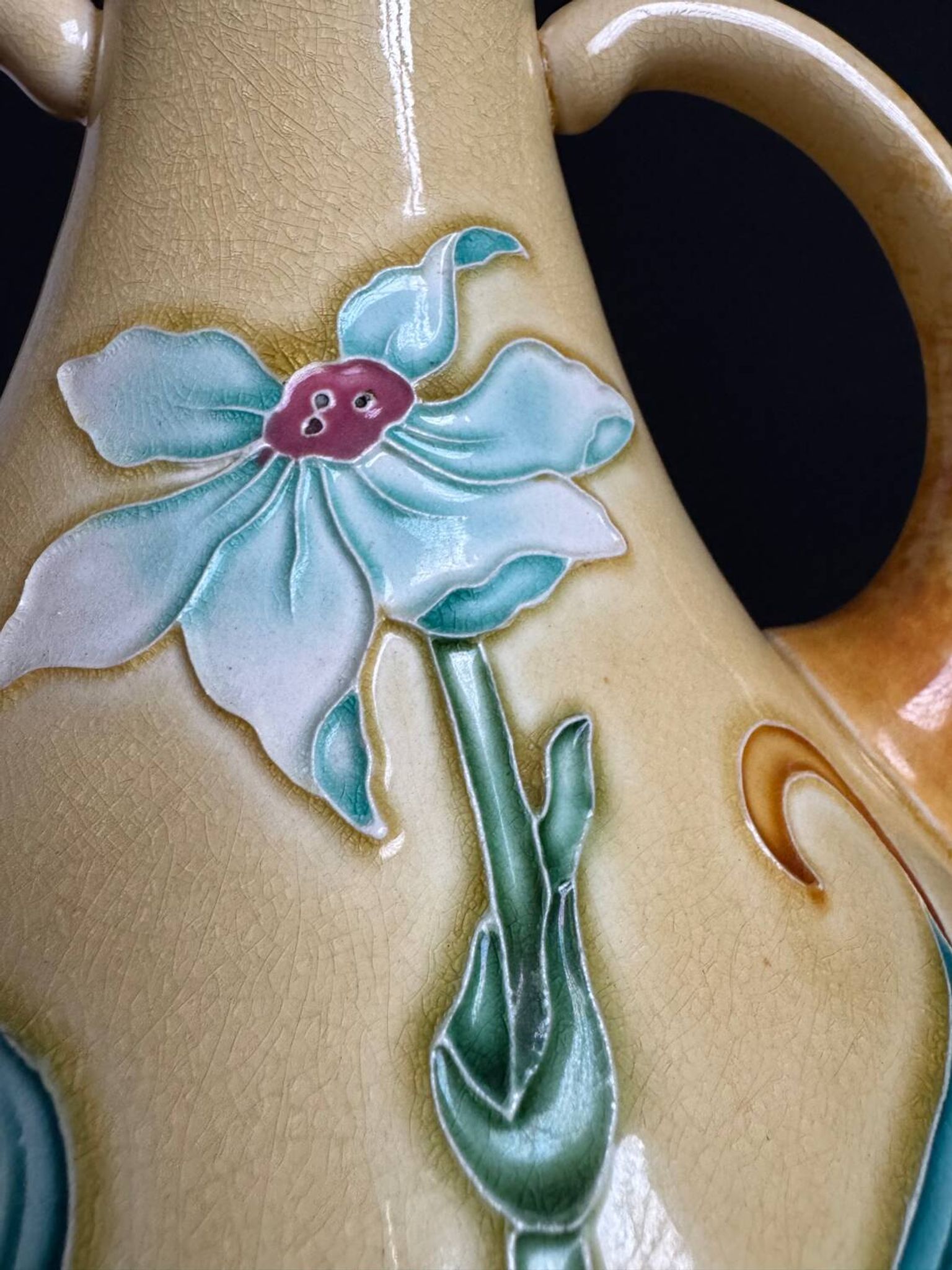 Vase Art Nouveau céramique Gustave de Bruyn