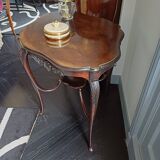 English style flamed mahogany side table