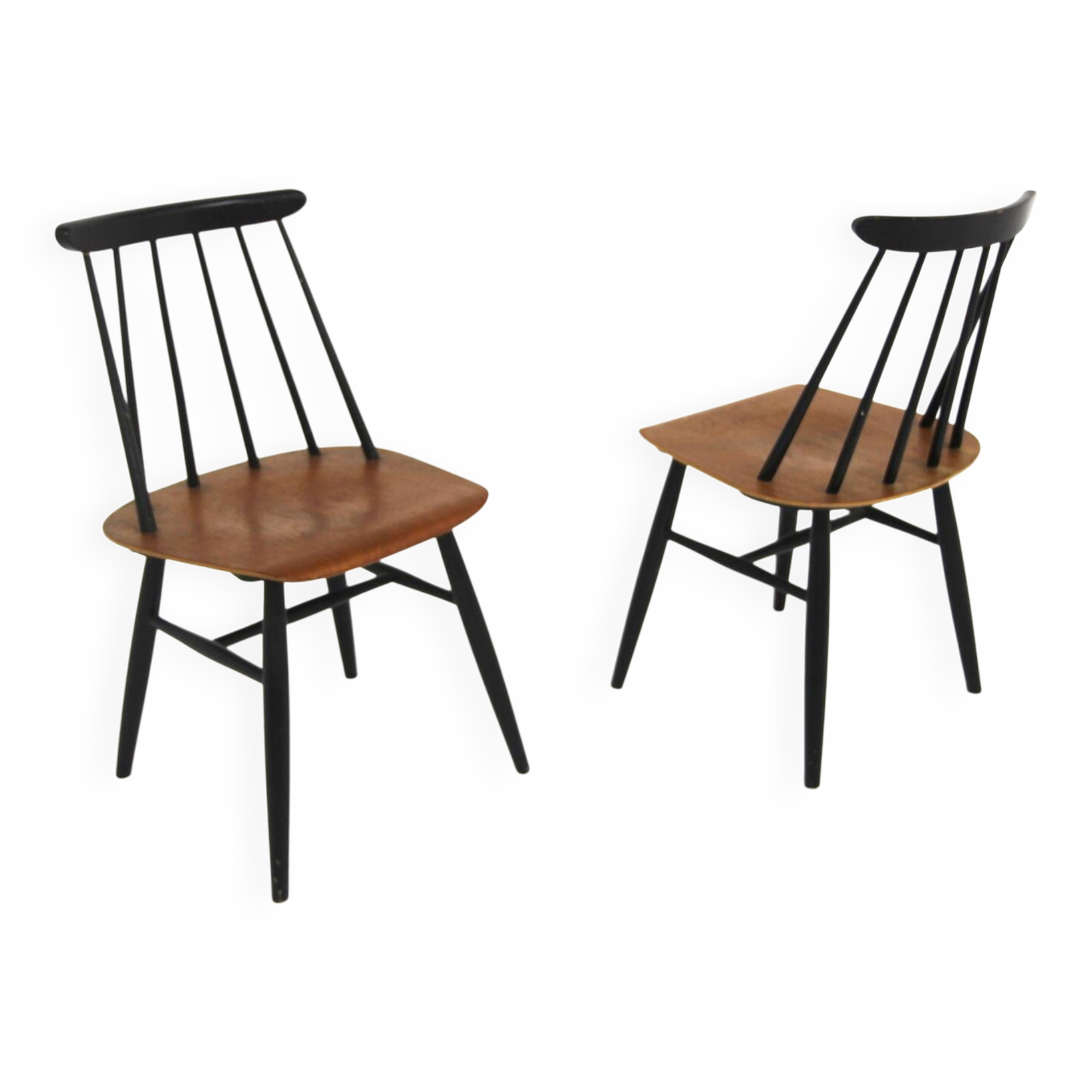 Set of 2 Scandinavian "Fanett" chairs by Ilmari Tapiovaara, Sweden, 1960