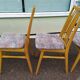 Lot de 8 chaises scandinave bois et tissu