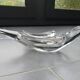 Plate, swallow bird ashtray in French glass from Vanne 1960.