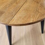 Round wooden coffee table