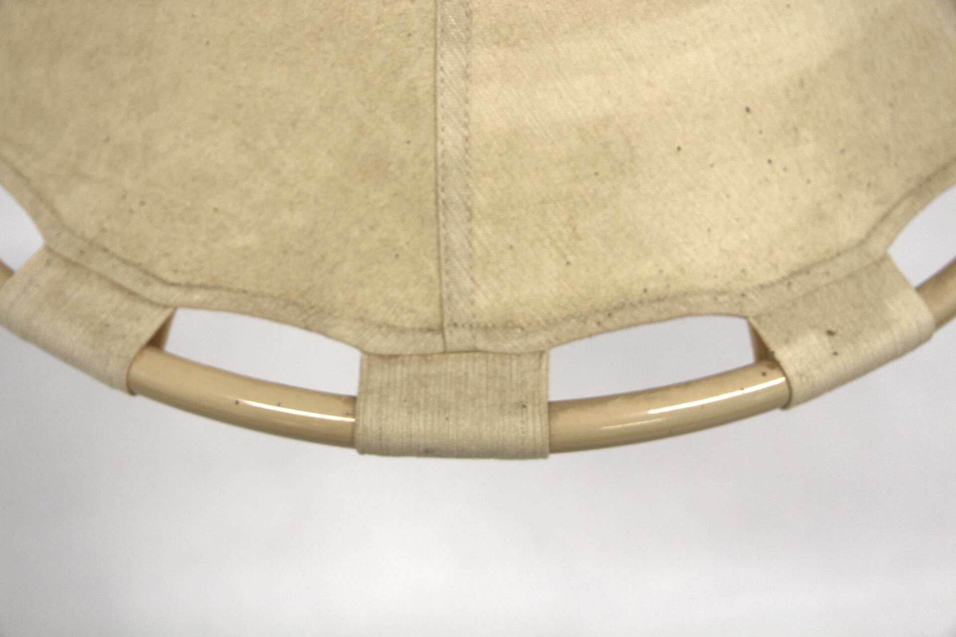 Scandinavian leather pendant light "Anna", Ateljé Lyktan, Sweden, 1970