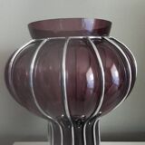 Vase with chrome frame