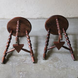Pair of tripod stools