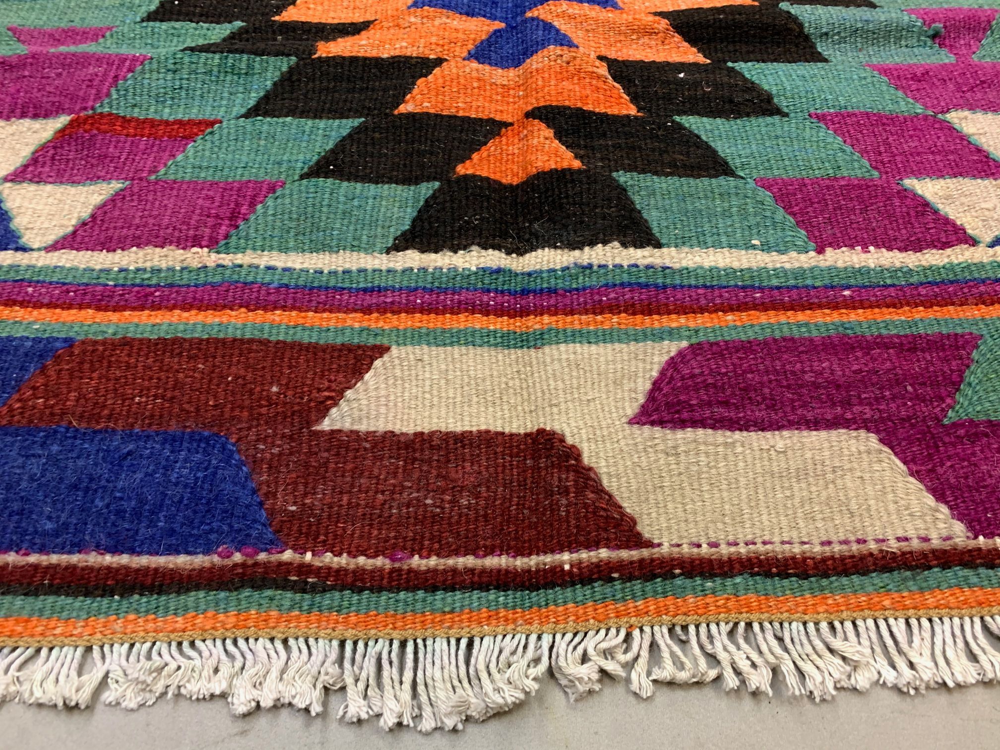 Turkish kilim rug 340x188 cm wool