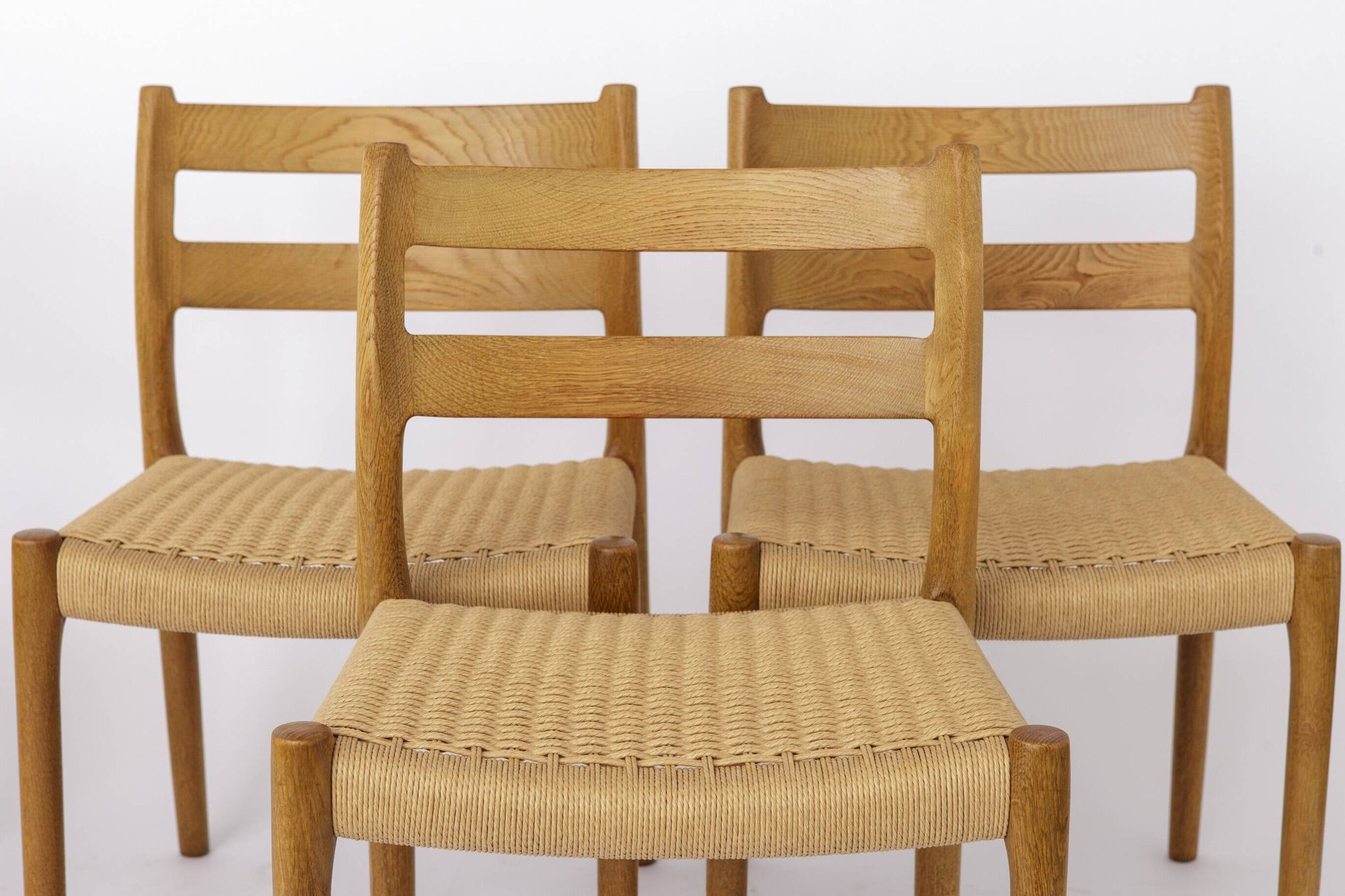 Niels Otto Møller Model 84 Dining Chairs Set of 4, Oak, 1970s Danish