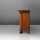 Art Deco brutalist Belgian Oak and Brass Sideboard, 1940s