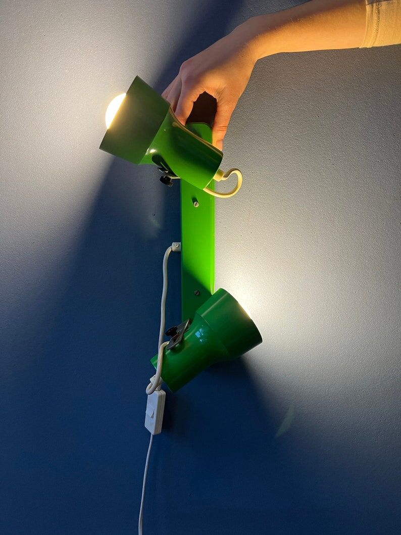 Vintage wall lamp space age green