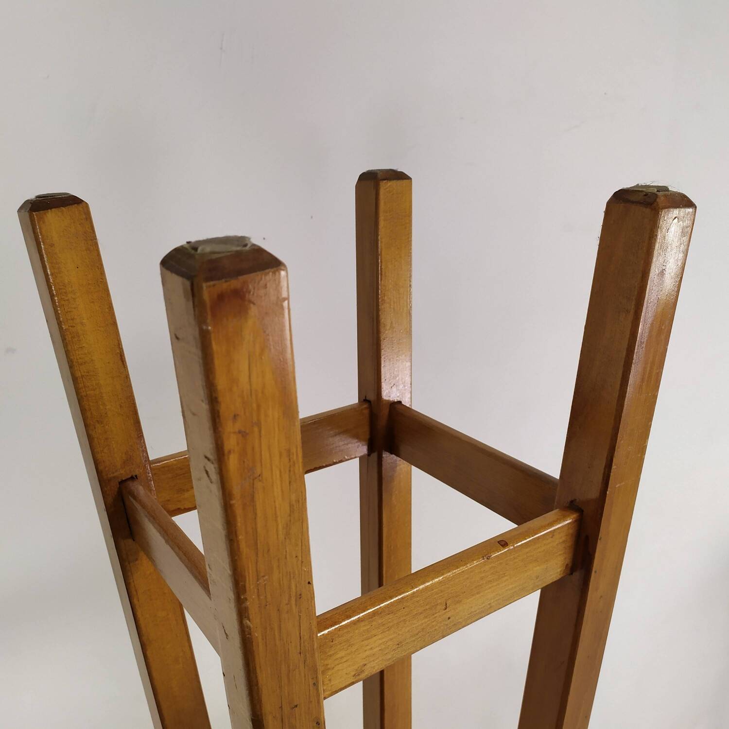4 tabourets de bar bois vintage