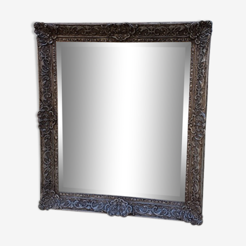 Miroir argenté de style louis XIV 95x109cm