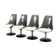 Chaises Tulipe en acrylique par Chromcraft, ensemble de 4