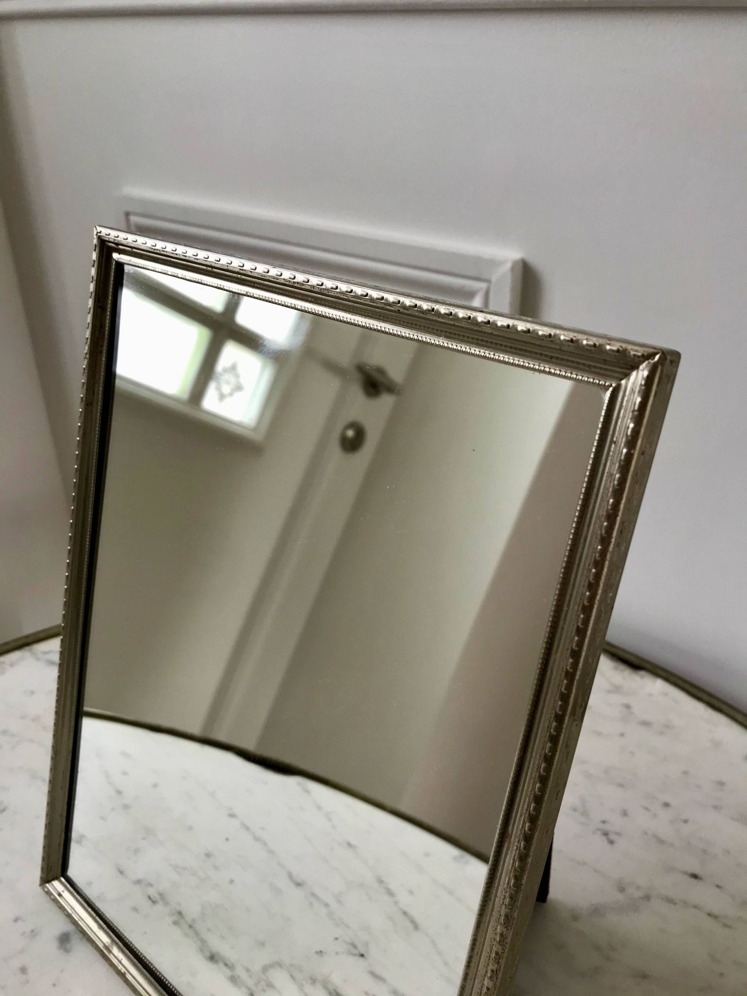 miroir en acier chromé années 40-50