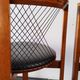 Niels Jorgen Haugesen String wood and leather chairs for Tranekaer, Denmark