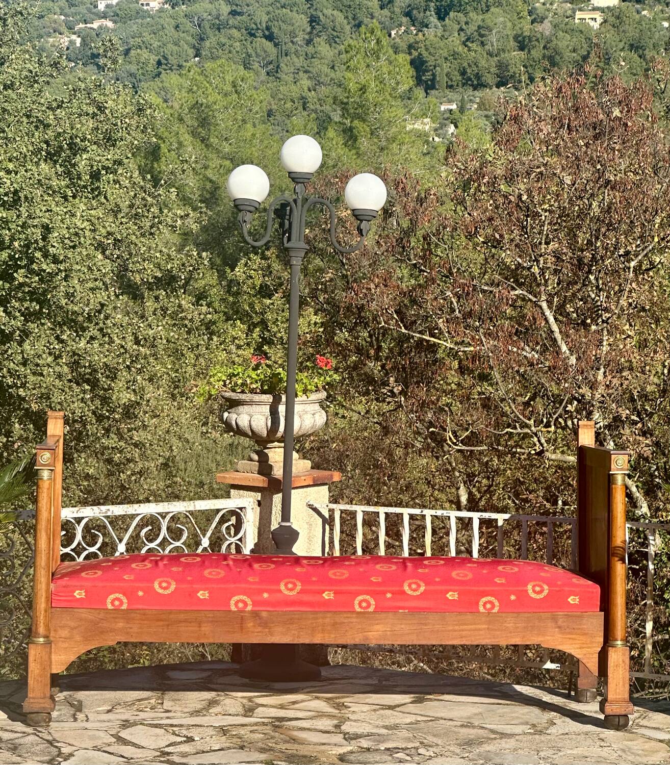 19th Century Empire Period Solid Walnut Daybed