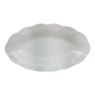 White artisanal ravier with chamfered edge