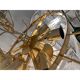 Contemporary Venied-White “Listelli Alabastro” Murano Glass Style Chandeli