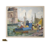 oil painting on canvas, marine signed J. Mary, La Rochelle