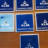 Set of 7 delft klm business class tile coaster