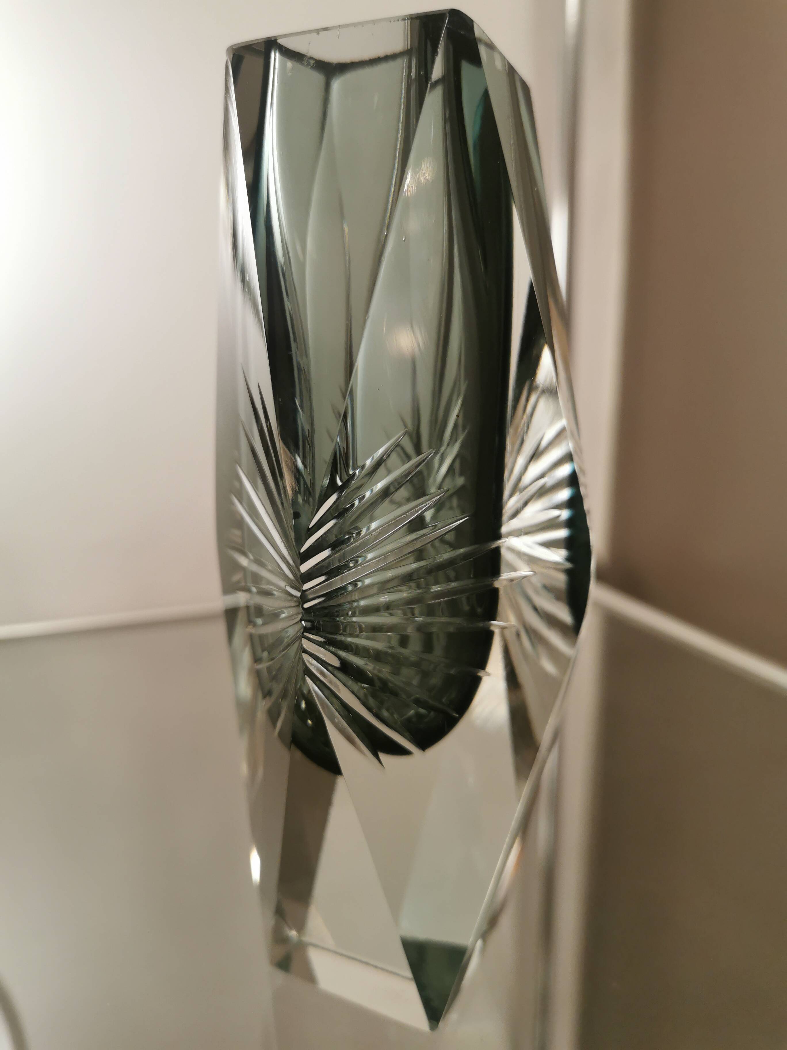 Vase en verre de Murano Sommerso vintage