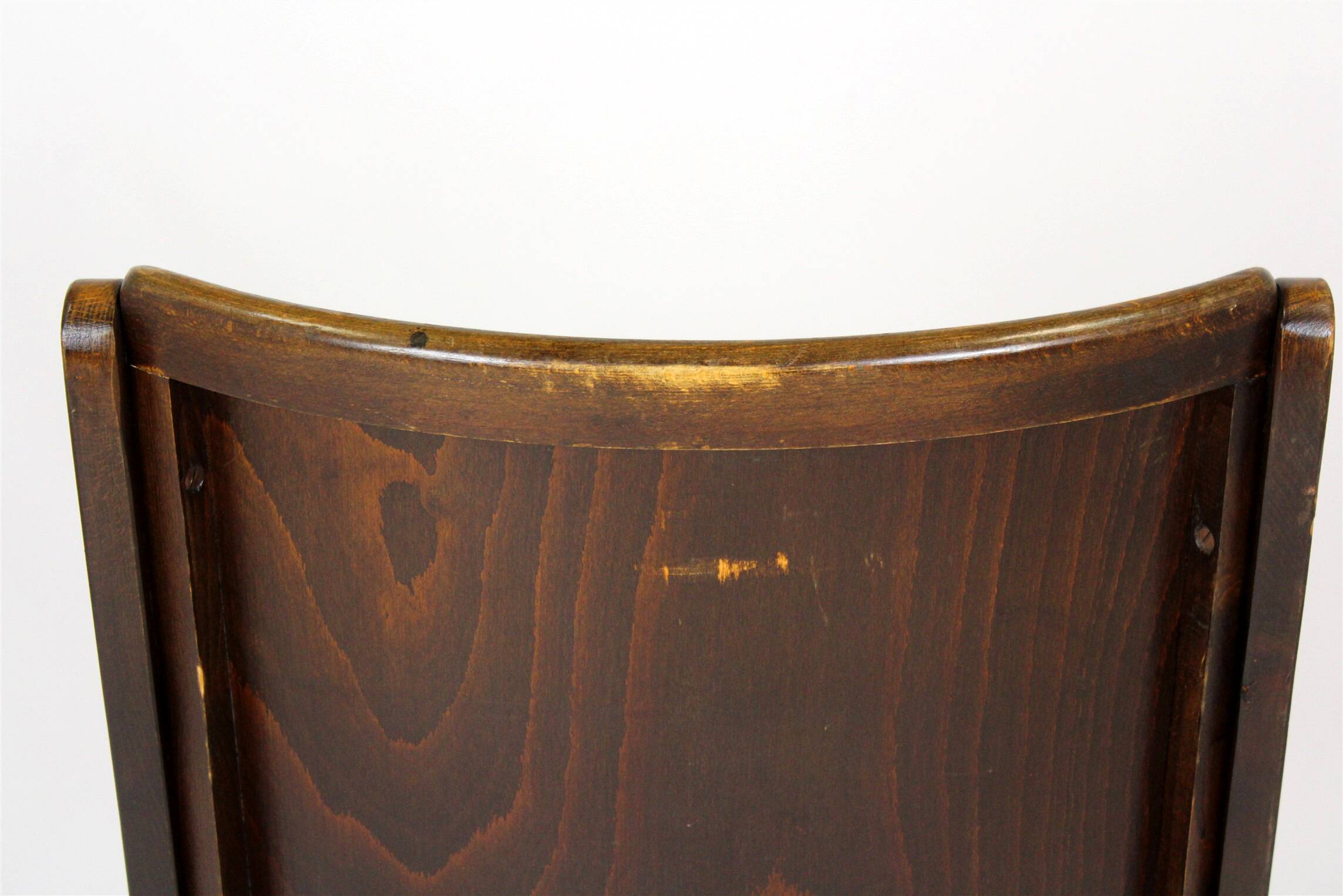 Vintage Cinema Chair TON (Thonet), 1940s Czech, Wooden Theatre Seat