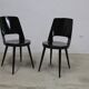 Pair of Baumann Montdor model chairs restored black 1980