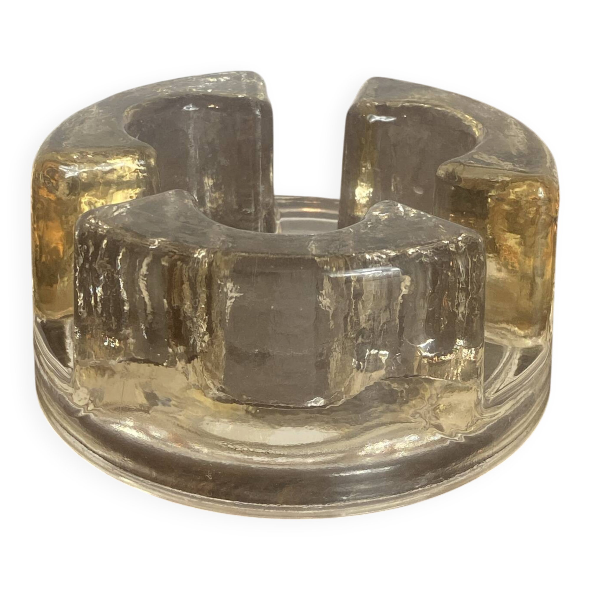 Candle holder, glass warming plate