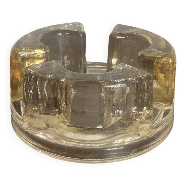 Bougeoir, chauffe plat en verre moulé