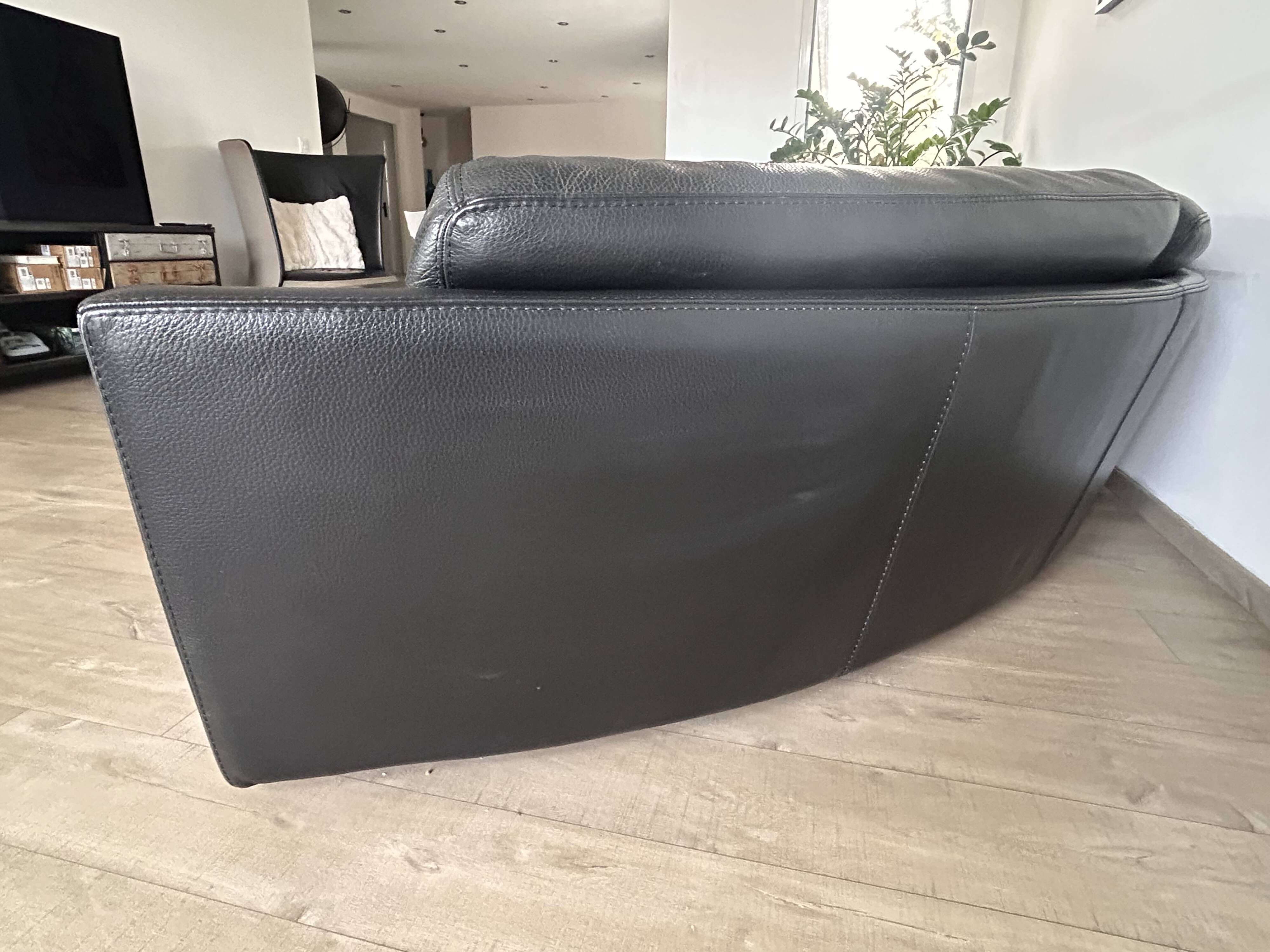 Ensemble canapé cuir modèle solstice roche bobois