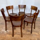6 chaises bistrot bar cafe restaurant estampillees baumann