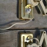 Lot of 2 stretchy wall sconces 1950s