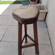 Vintage brutalist tripod bar stool