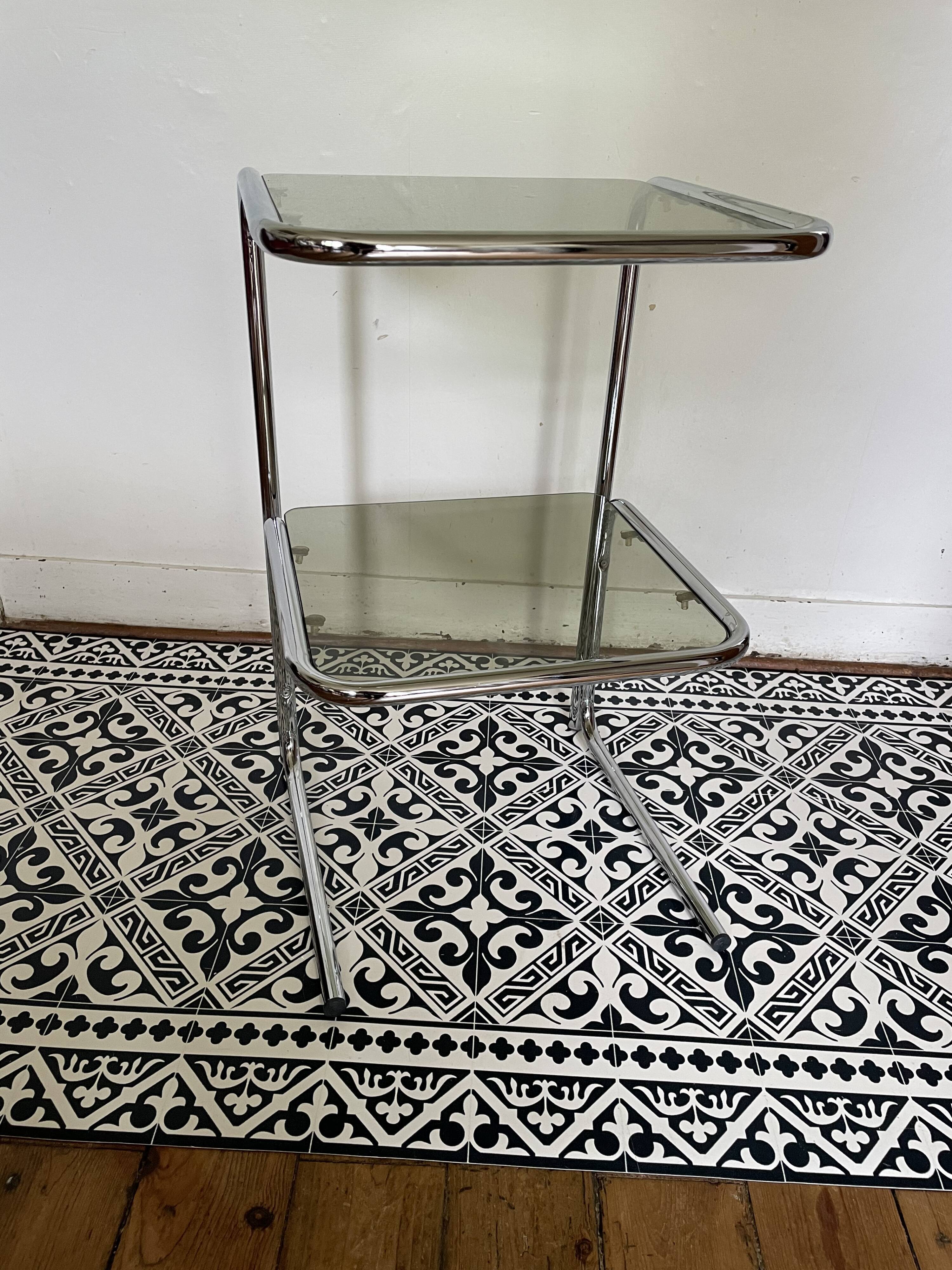 Vintage chrome side table 1970