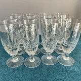 Set of 12 large Baccarat crystal glasses