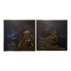 2 Asian paintings in painted wood
