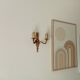 Vintage wall sconce in gilded brass, Empire style.