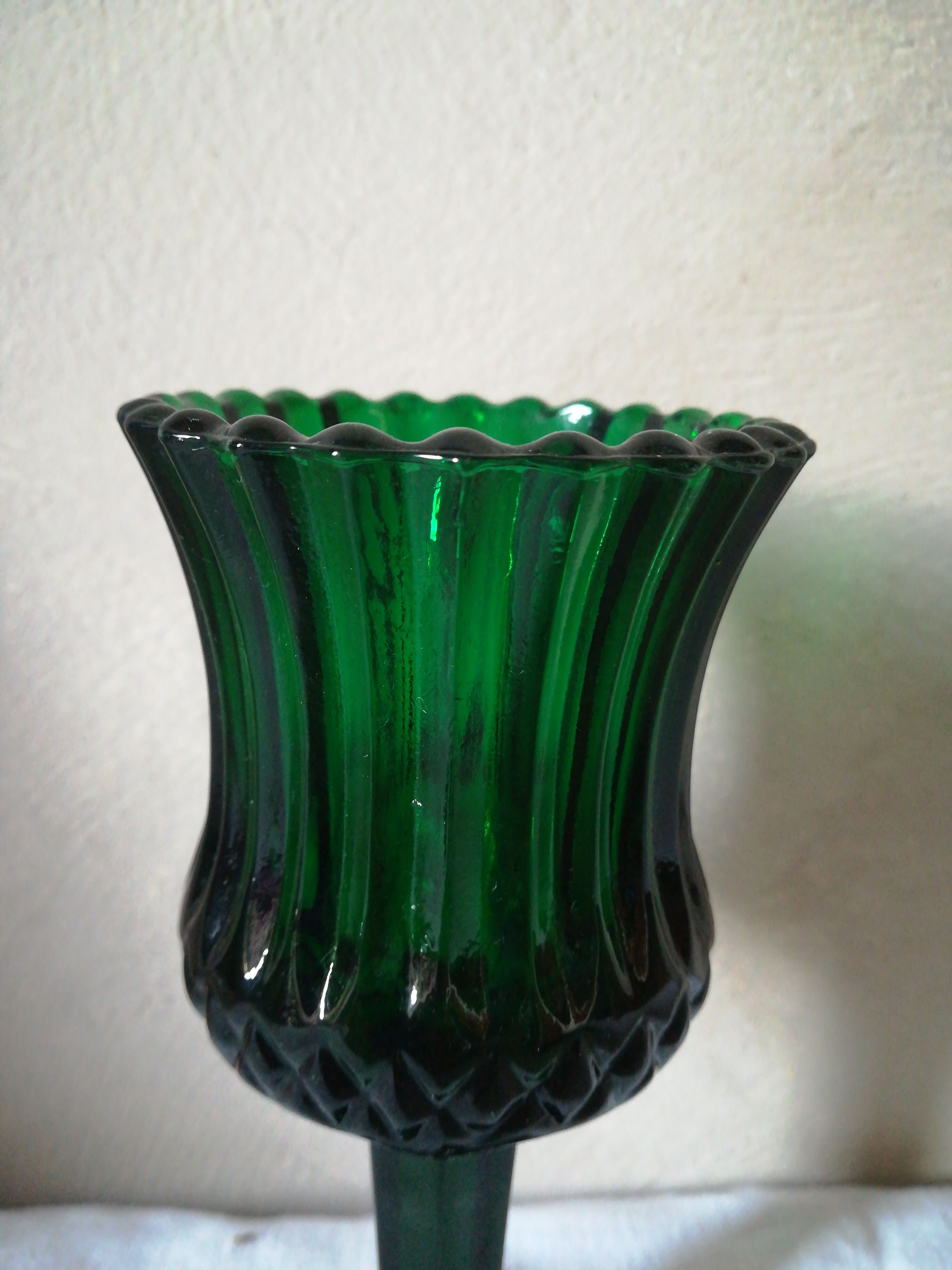 Emerald glass photophore
